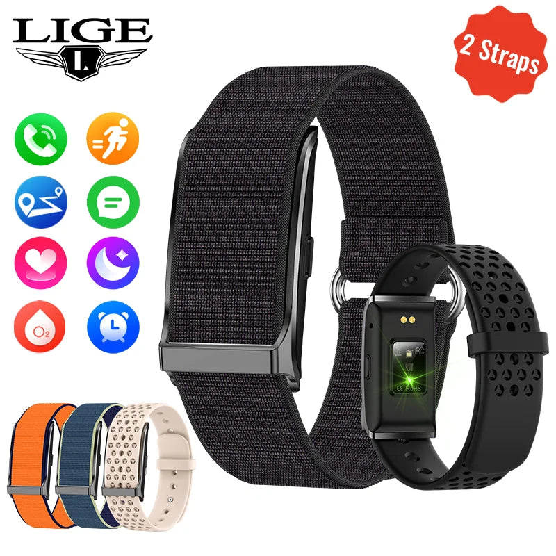 LIGE Smart Watch with heart rate and blood pressure monitor