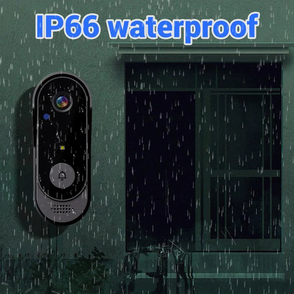 X8 Wireless Rechargeable Smart Visual Doorbell Camera, 1080P HD Home Security Camera with Night Vision, 2-Way Talk, IP65 Rated Waterproof Sensor Alarm, Video Intercom, Privacy Protection, Wireless Setup